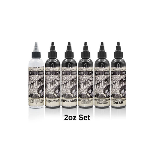 Nocturnal Full Set of 6 Bottles — 2oz — Nocturnal Tattoo Ink