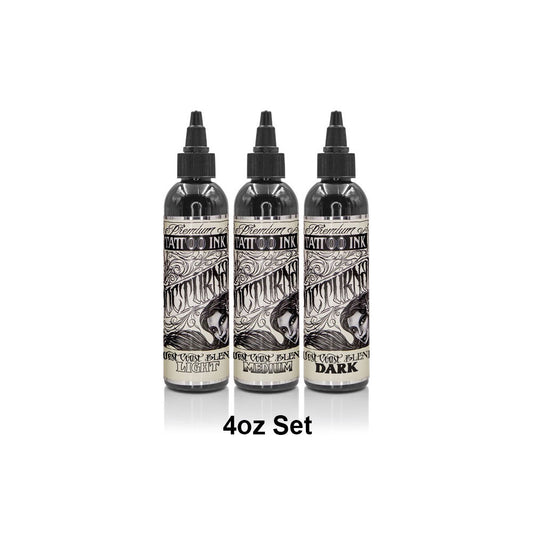 West Coast Blend Grey Wash Set of 3 Bottles — 4oz — Nocturnal Tattoo Ink