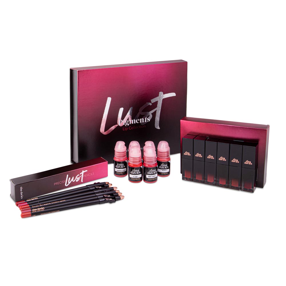 Perma Blend Tina Davies Lust Lip Set — 6 1/2oz Bottles (box back)