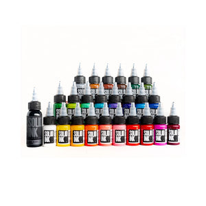25 Color Travel Set — Solid Ink — 1/2oz Bottles - Painful Pleasures