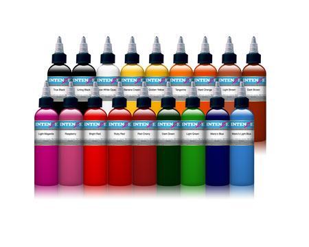 Dark Skin Set- Intenze Tattoo Ink - 18 Bottles - 2oz