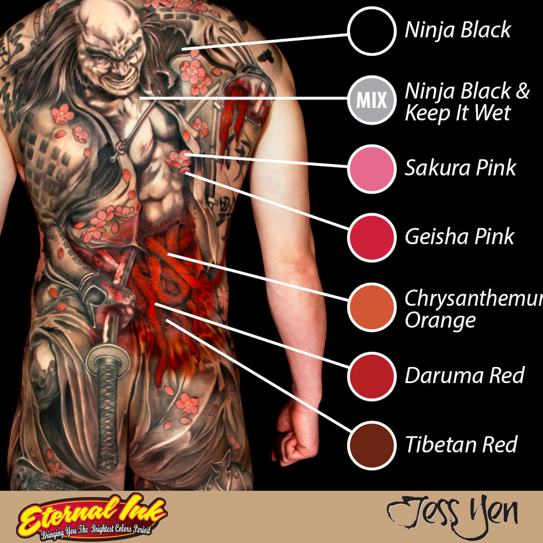 Jess Yen Signature Series Set of 22 — 2oz Bottles — Eternal Tattoo Ink