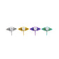 Tilum Titanium Jeweled Side Mount Bead Clusters Threadless Top - Price Per 1