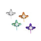 Tilum Titanium Jeweled Gerber Daisy Petals Threadless Top - Price Per 1
