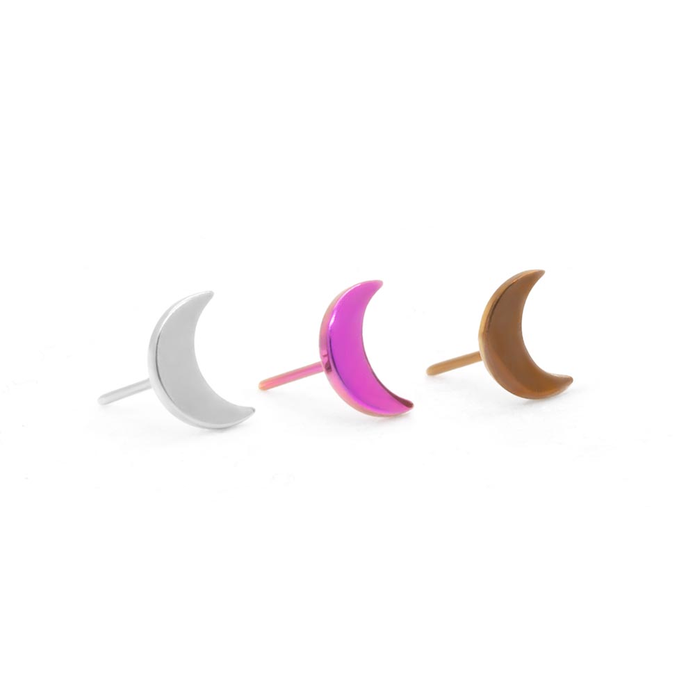 Tilum Titanium Crescent Moon Threadless Top - Price Per 1