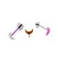 Tilum Titanium Crescent Moon Threadless Top - Price Per 1