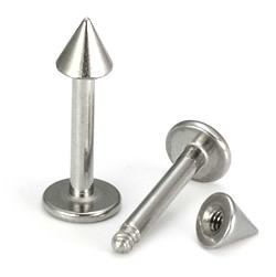 14g Cone Spike Labret Lip Body Jewelry - Painful Pleasures