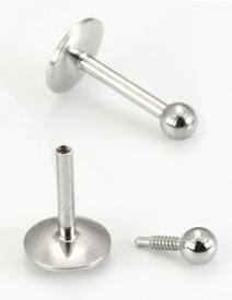 18g Stainless Steel Labret Internally Threaded - Painful Pleasures