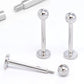 16g E-Z Piercing Labret Stud One-Step-Down-Threaded Labret - Price Per 1