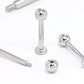 14g E-Z Piercing Labret Stud One-Step-Down-Threaded Labret