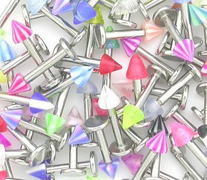 14g Labrets Deal with Acrylic Cones - Price Per 10 - Painful Pleasures