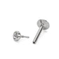 20g Internally Threaded Labret Post with Crystal Jewel Top - Price per 1