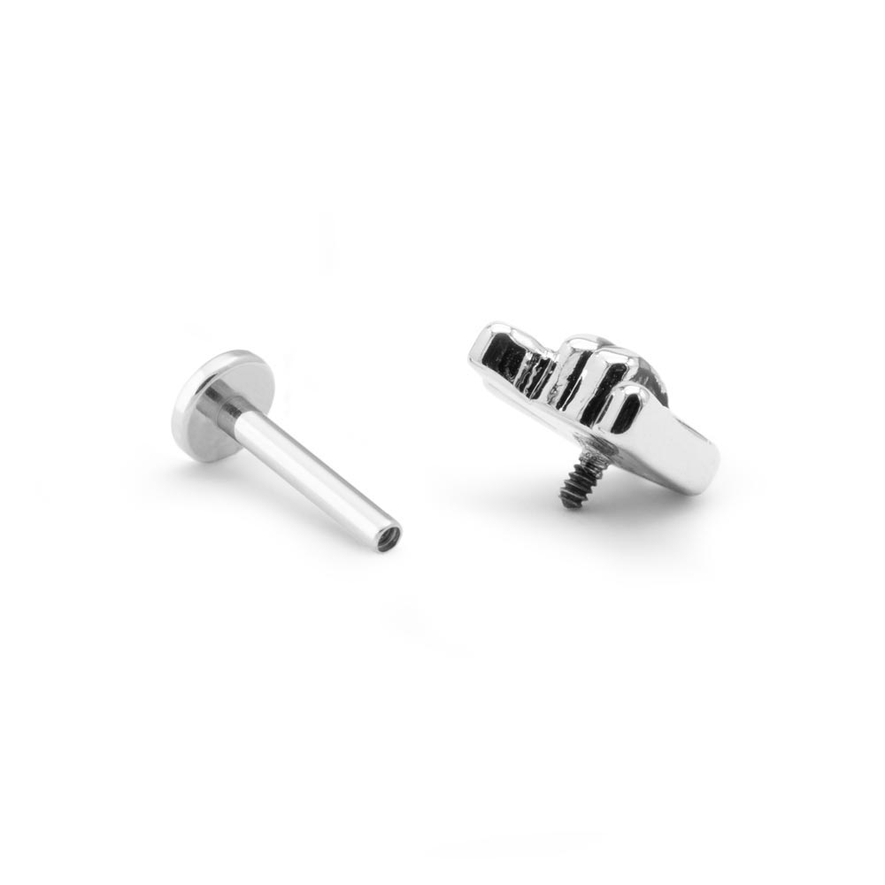 16g 5/16” Rock On UFO Disc Labret Stud — Internal 0.9mm Threading