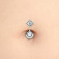 Tilum Squared Jewel Snowflake Titanium Threadless Top - Price Per 1