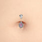 Tilum Antique Jewel Teardrop Titanium Threadless Top - Price Per 1
