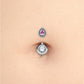 Tilum Antique Jewel Teardrop Titanium Threadless Top - Price Per 1