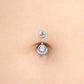 Tilum Beveled Teardrop Jewel Titanium Threadless Top - Price Per 1