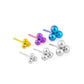 Tilum Triple Bead Titanium Threadless Top - Price Per 1