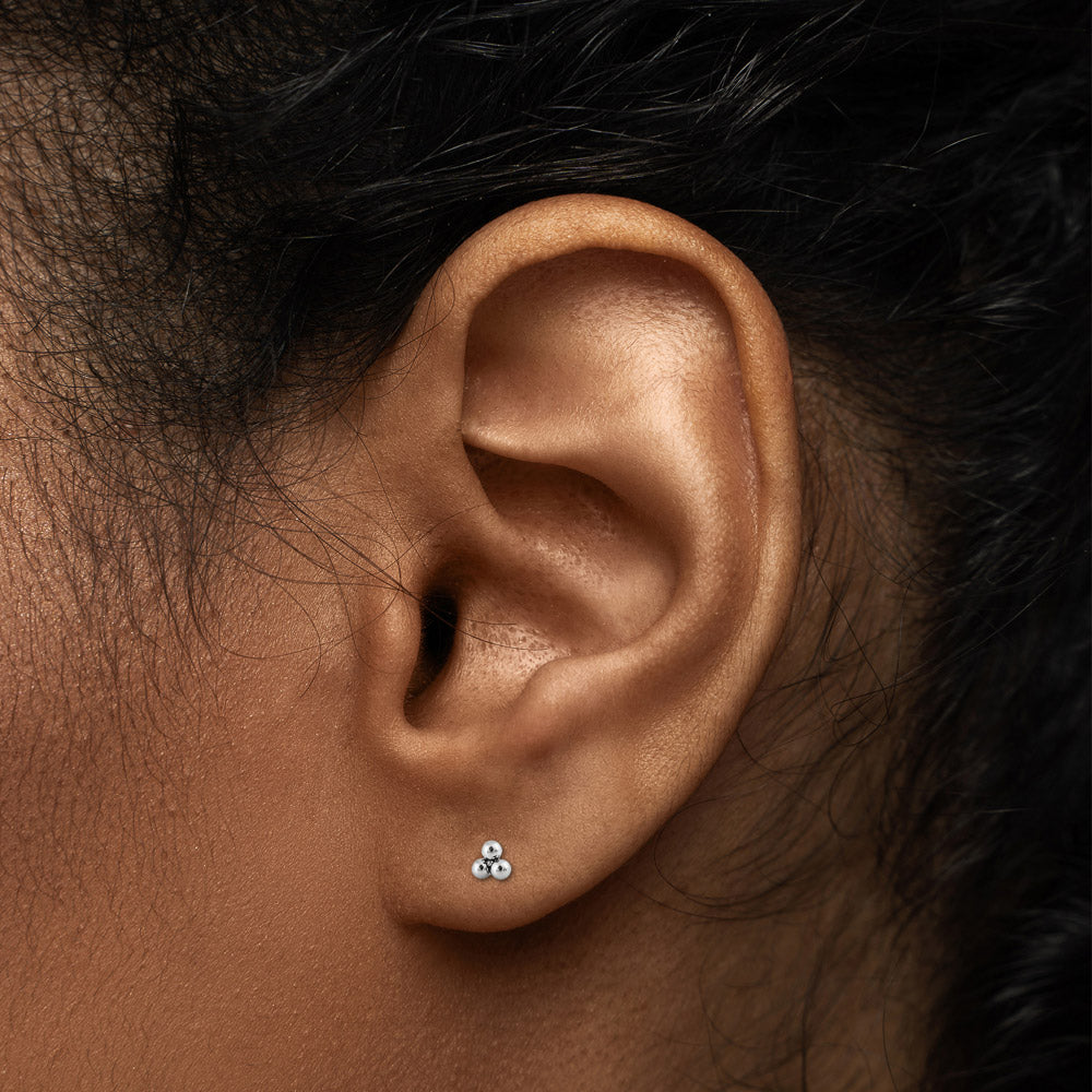 Tilum Triple Bead Titanium Threadless Top - Price Per 1