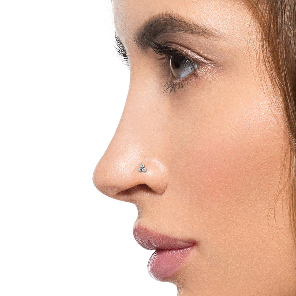 Tilum Triple Bead Titanium Threadless Top - Price Per 1