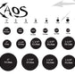 Black Silicone Skin Eyelet by Kaos Softwear — 10g up to 3" — Price Per Pair