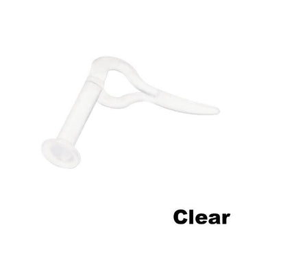 Clear Heart Silicone Retainer by Kaos Softwear — 16g or 14g - Painful Pleasures