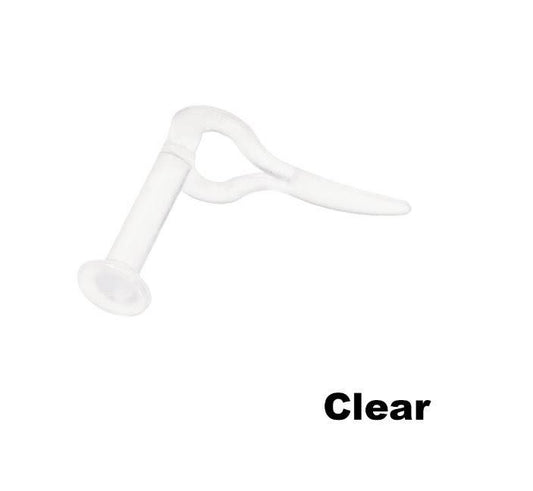 Clear Heart Silicone Retainer by Kaos Softwear — 16g or 14g