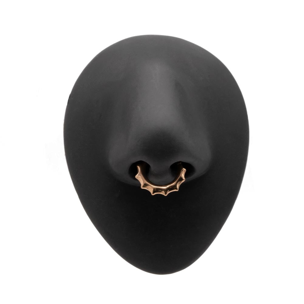 16g PVD Coated Webbed Septum Clicker (rose gold)