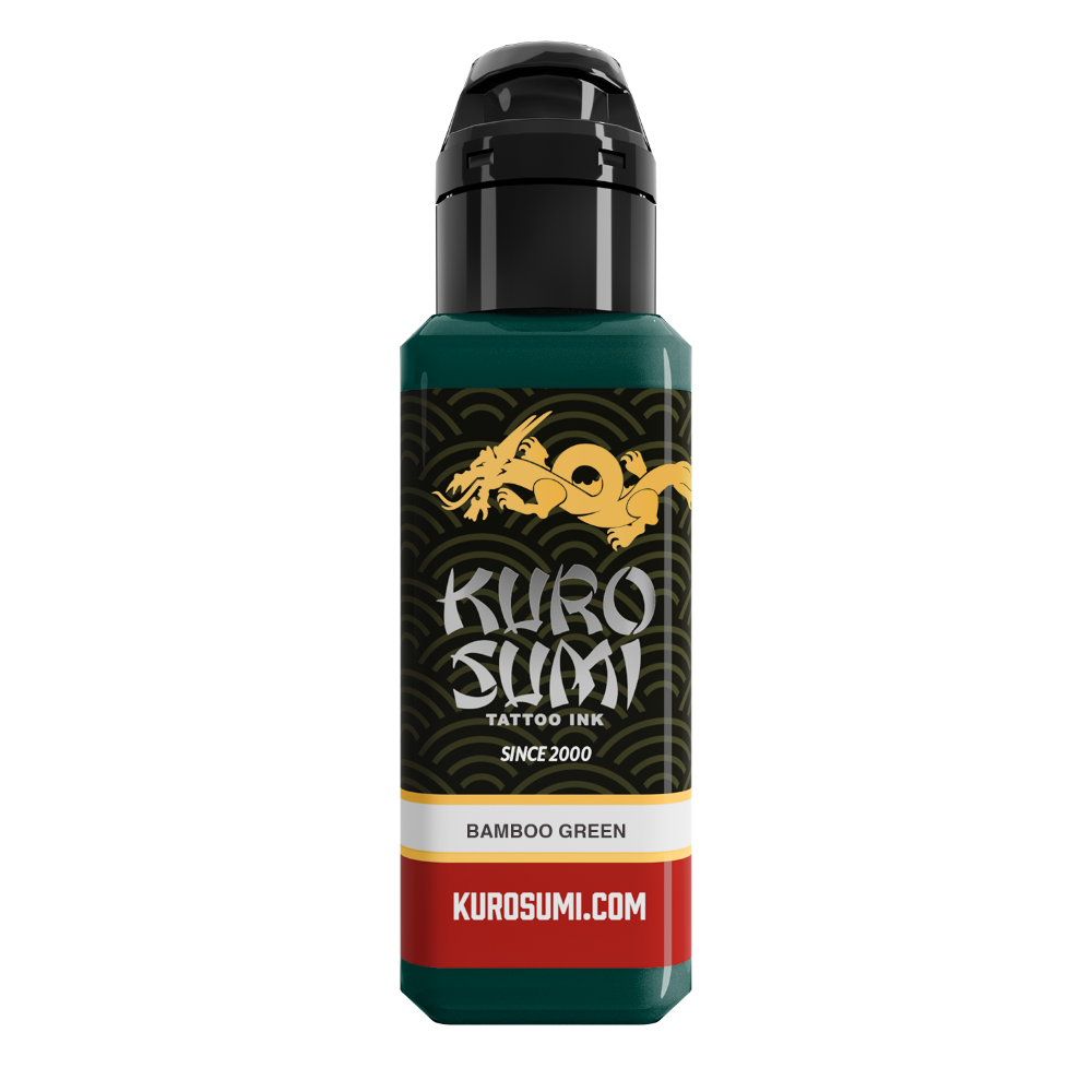 Bamboo Green — Kuro Sumi Tattoo Ink — Pick Size - Painful Pleasures