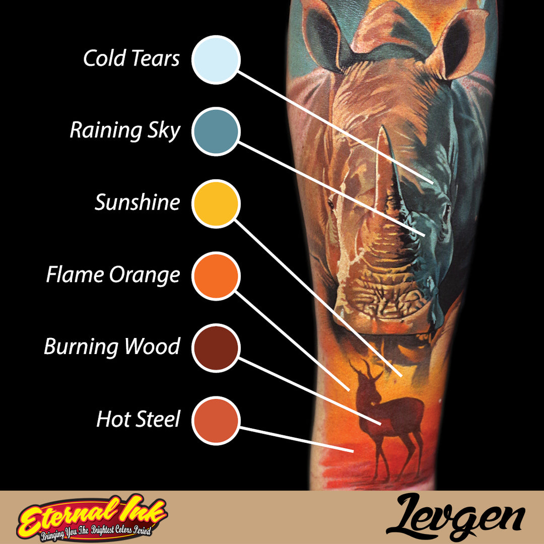 Levgen Signature Series Set of 12 — 1oz Bottles — Eternal Tattoo Ink