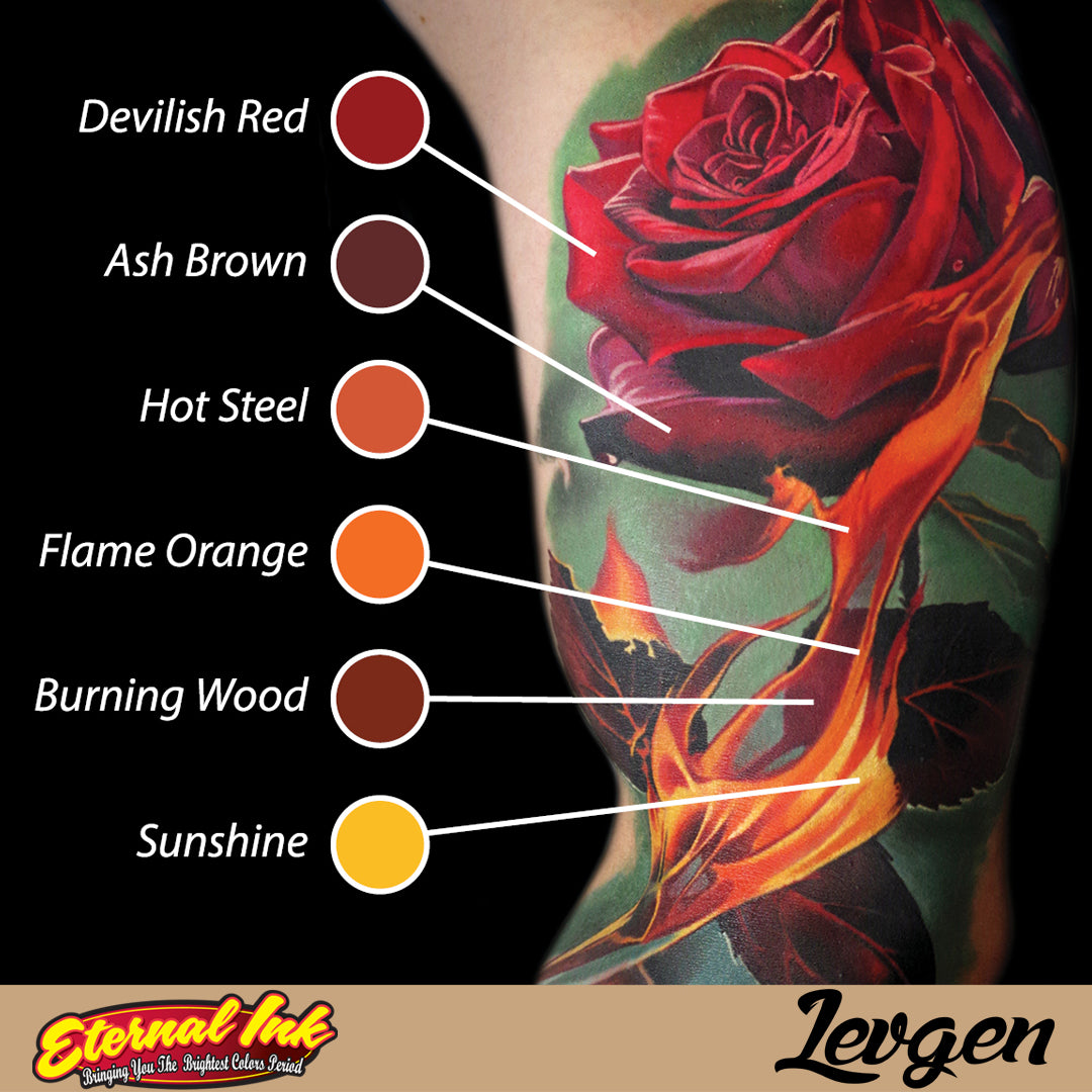 Levgen Signature Series Set of 12 — 1oz Bottles — Eternal Tattoo Ink