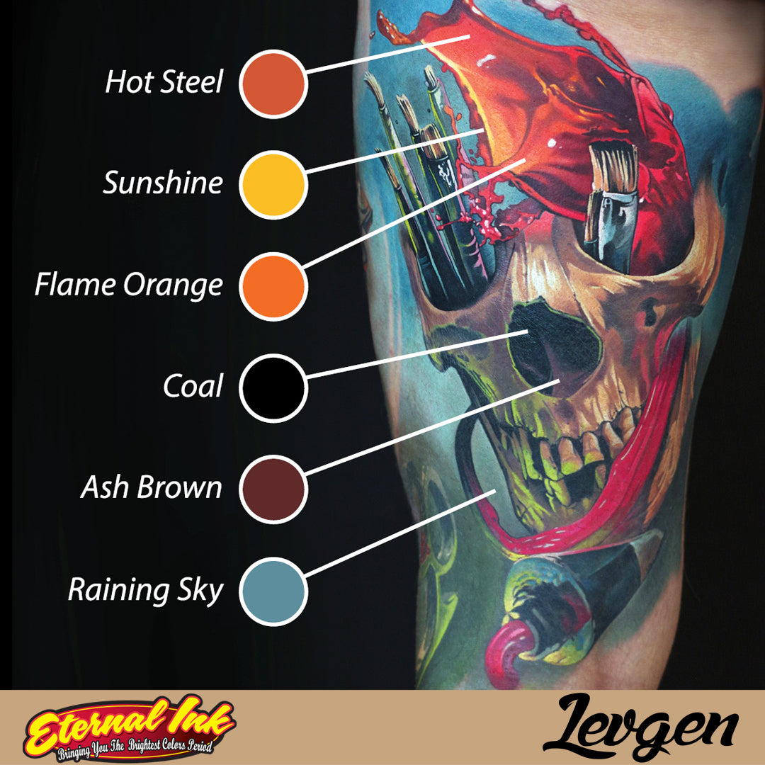 Levgen Signature Series Set of 12 — 1oz Bottles — Eternal Tattoo Ink