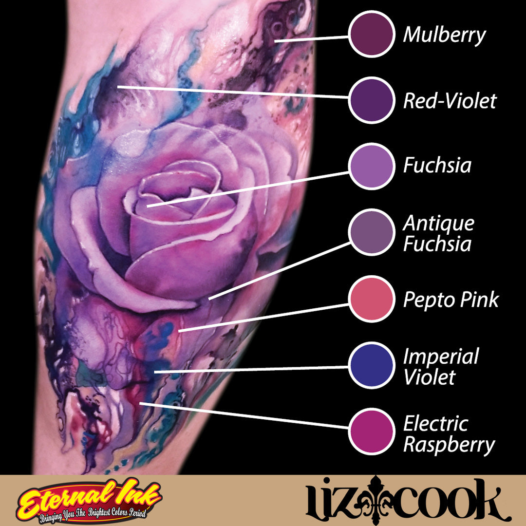 Liz Cook 1oz Eternal Tattoo Ink Set Example 1