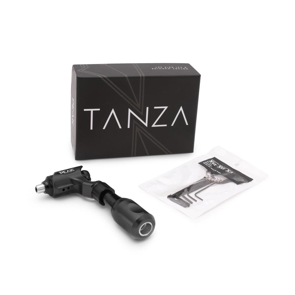 Peak Tanza Rotary Tattoo Machine with Axi Grip — Black (motor 3)