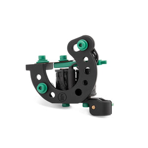 Right Stuff Lucky TrueLiner ALU Coil Tattoo Machine — Black/Green - Painful Pleasures