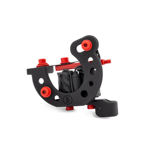 Right Stuff Lucky TrueLiner ALU Coil Tattoo Machine — Black/Red