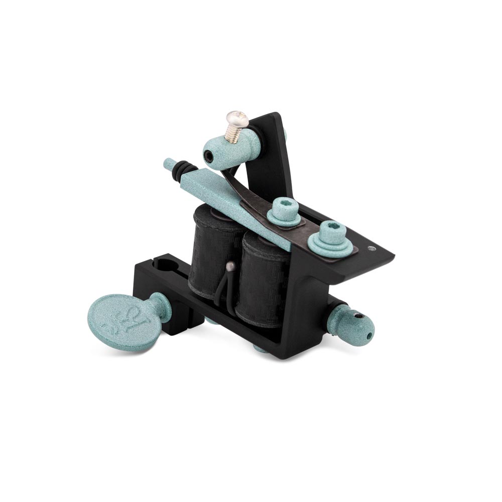 Right Stuff miniDOZZER TrueLiner Coil Tattoo Machine — Black/Mint