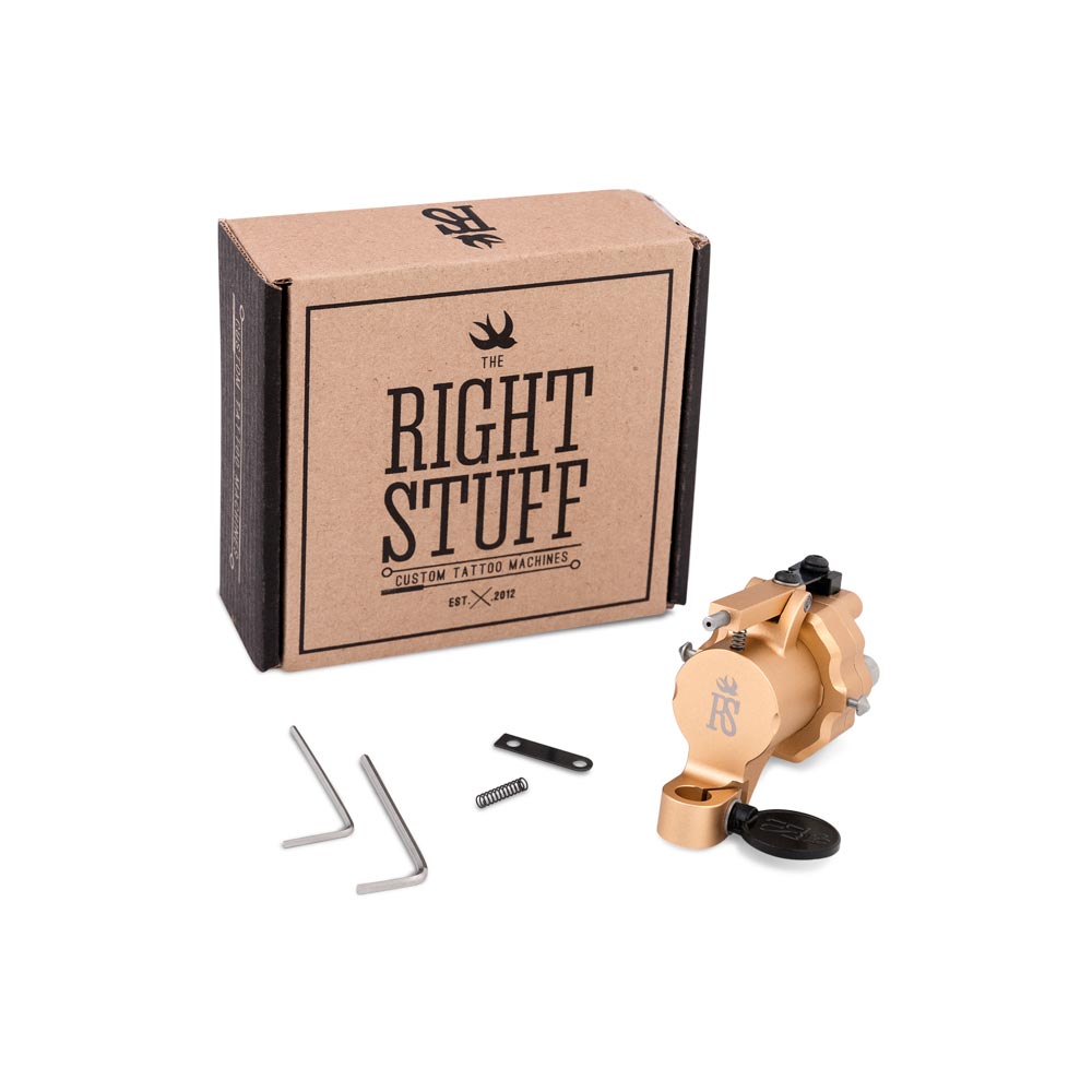 Right Stuff RE:verse Rotary Tattoo Machine — Gold (side)