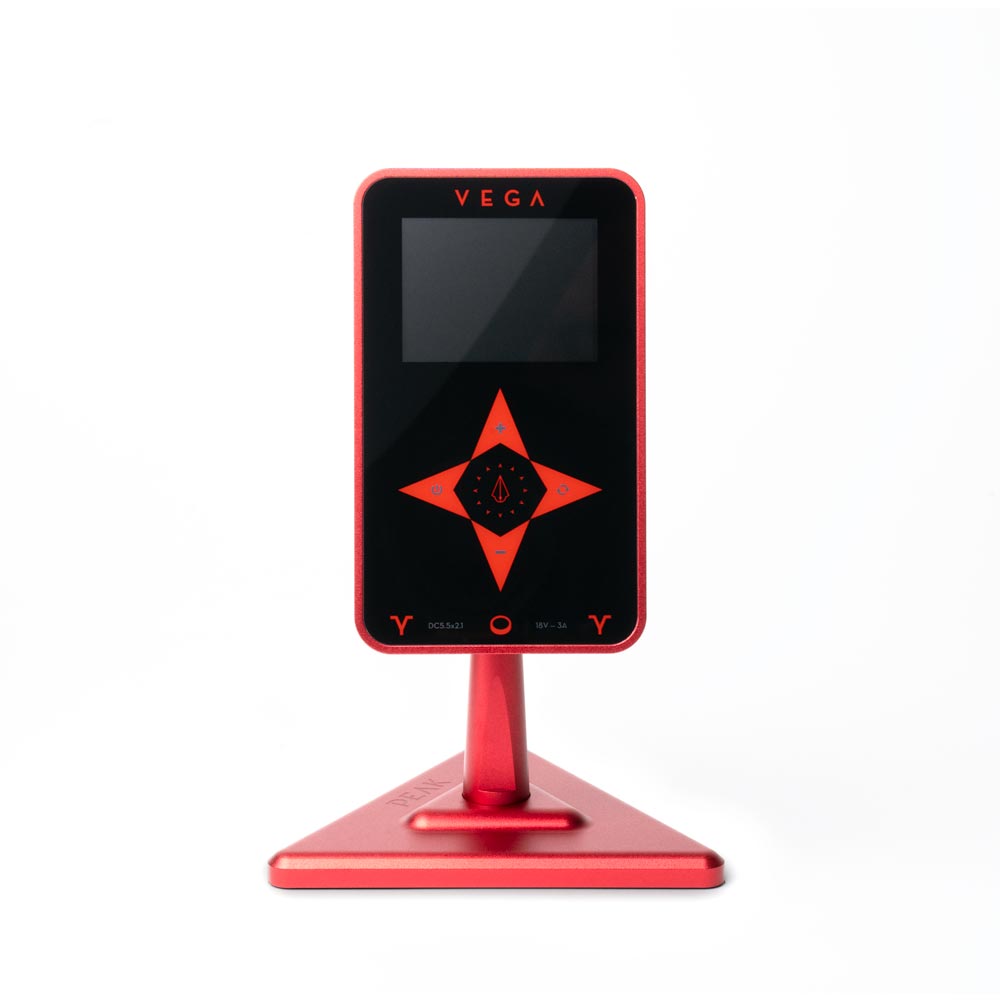 Peak Vega Tattoo Power Supply — Red Aluminum