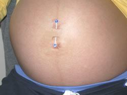 14g 2” Acrylic UV Ball Pregnancy Belly Button Ring - Painful Pleasures