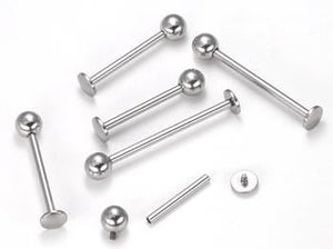 14g 5/8” Stainless Steel Disc Labret — Price Per 1 - Painful Pleasures