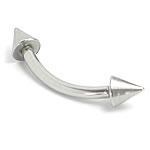 16g Micro Bent Barbell with Cones - External Threading Eyebrow-Rook-Tragus Piercings - Painful Pleasures
