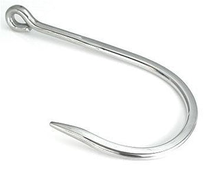 4.6mm (4ga) Thick Stainless Steel Flat Hook — Price Per 1 - Painful Pleasures