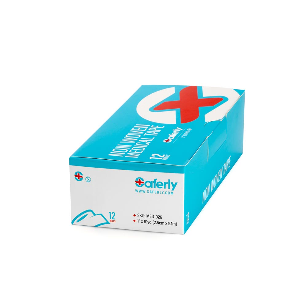 Saferly Non-Woven Medical Cloth Tape — Case of 12 Rolls