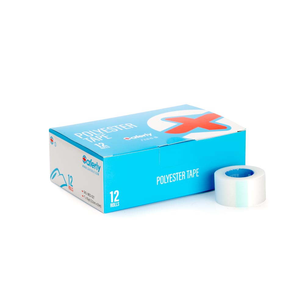 Saferly Polyester Medical Tape — Case of 12 Rolls