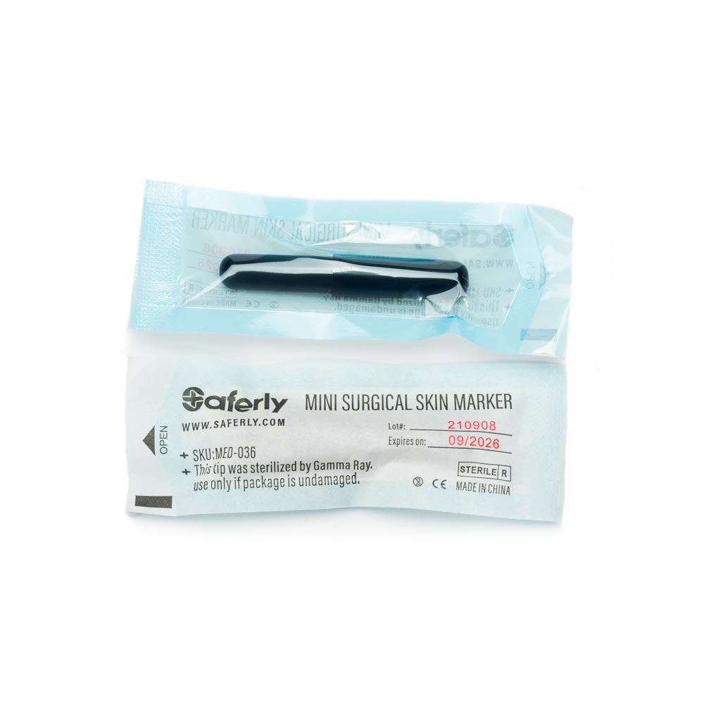 Saferly Mini Surgical Skin Marker — Sterilized and Interchangeable — Single or Box of 30