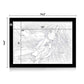 Precision Ultra Thin Tracing Light Box for tattoo stencils shown with USB cable