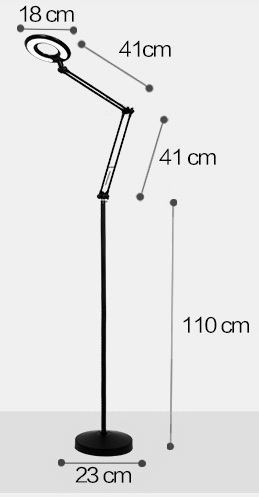Floor Standing Lamp Size Specifications
