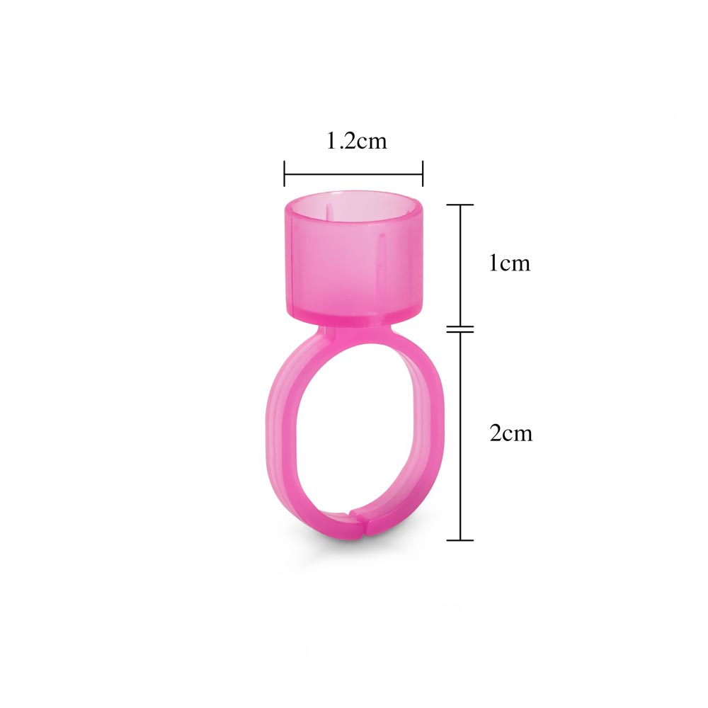 Cosmetic Ink Cup Holder Finger Ring — Pink — Bag of 50 - Painful Pleasures
