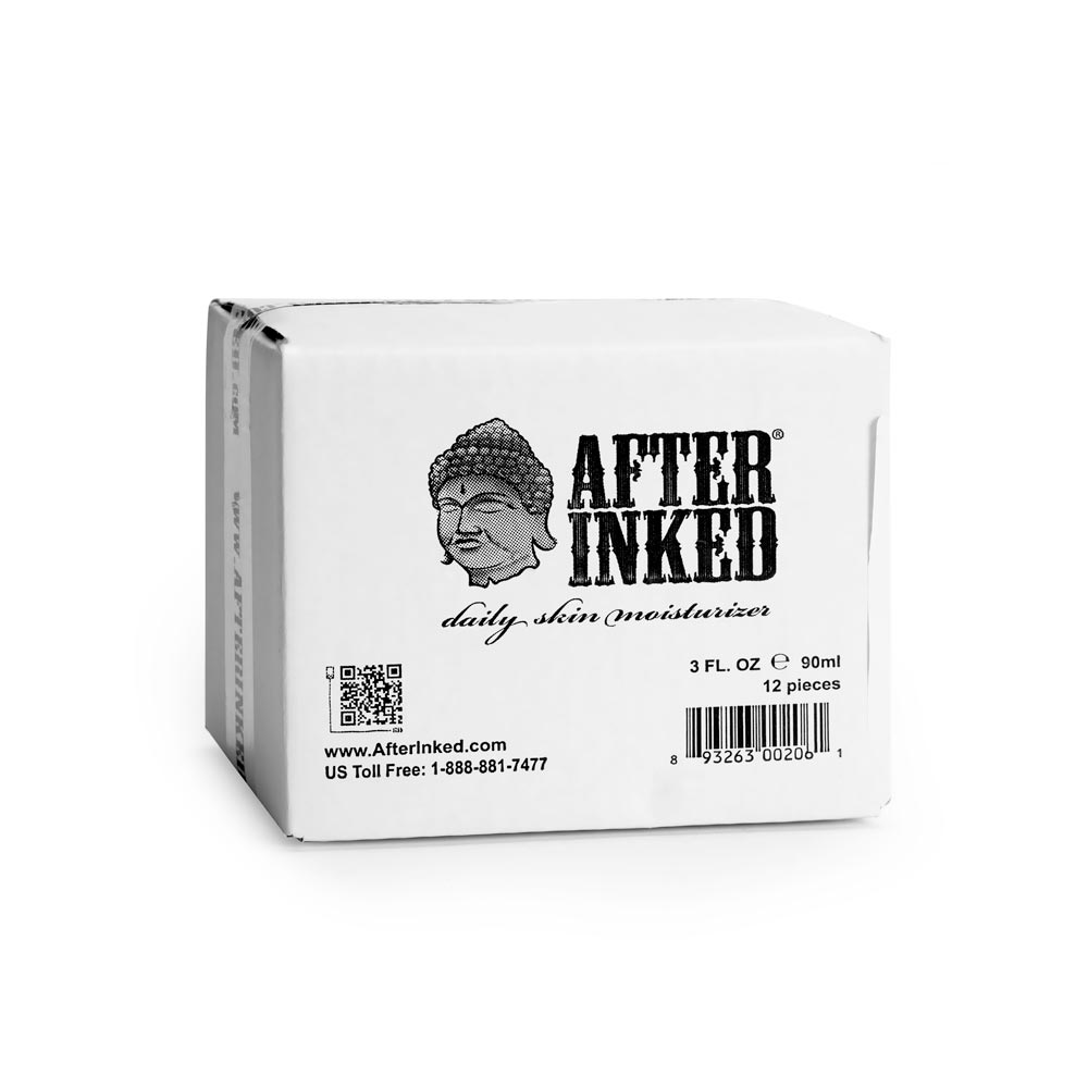 After Inked Tattoo Moisturizer and Lotion — Tattoo Aftercare — 3oz — Case of 12